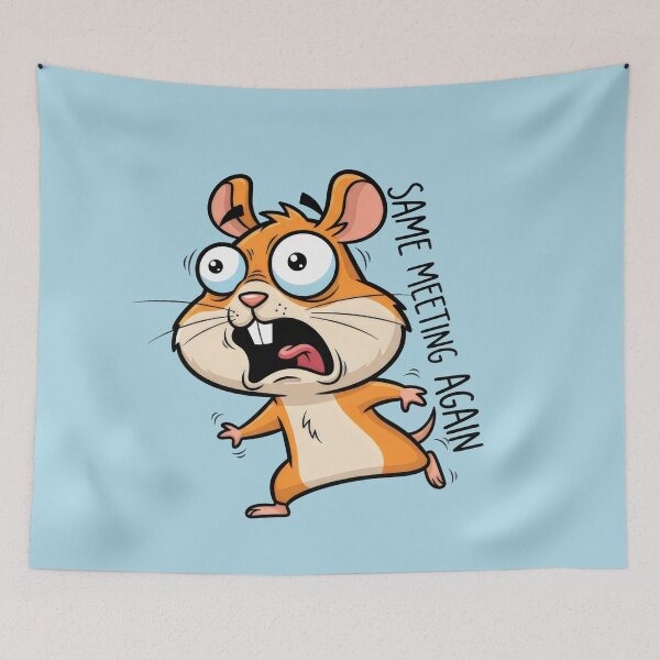 Item preview, Terrified Hamster "Same Meeting Again" Funny Design designed and sold by Animepic222.