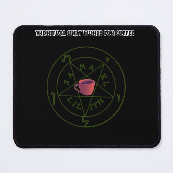 Item preview, THE RITUAL ONLY WORKS FOR COFFEE | Occult Humor Pentagram Art designed and sold by Thorn & Ember.