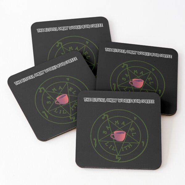 Item preview, THE RITUAL ONLY WORKS FOR COFFEE | Occult Humor Pentagram Art designed and sold by Thorn & Ember.