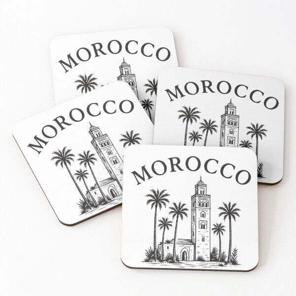 Item preview, Morocco Koutoubia Mosque Vintage Illustration – Marrakech Art Design designed and sold by ZYNORAworld.