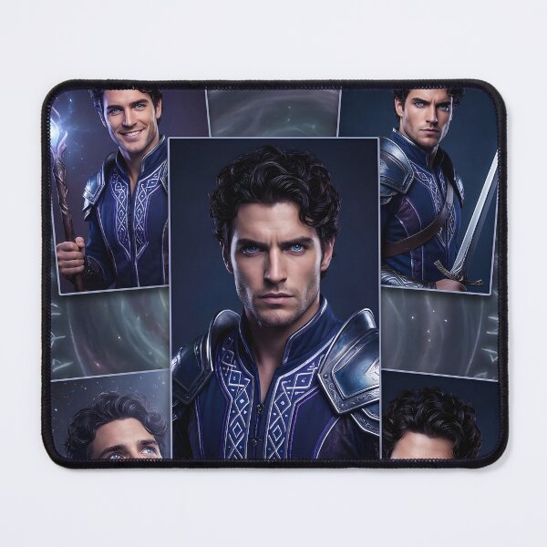 Item preview, Celestial Vanguard Fantasy Hero Poster – Astral Realm Warrior Art designed and sold by AbstractAuraArt.