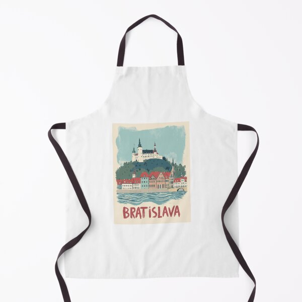 Item preview, Bratislava vintage illustration of the castle and city designed and sold by StormArte.