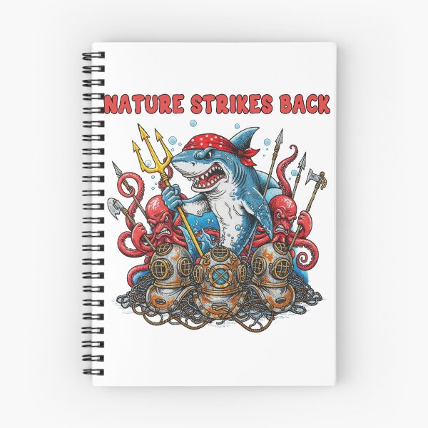 Item preview, Nature Strikes Back shark Ocean Revenge Tattoo Style designed and sold by TeeARTHY.