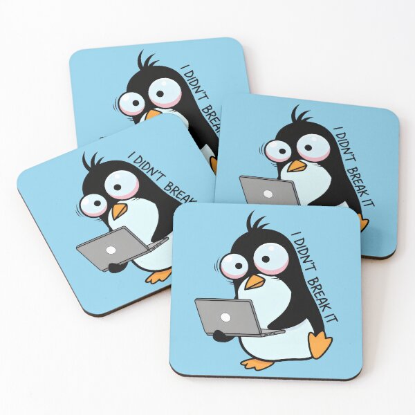 Item preview, Funny Nervous Penguin I Didn't Break It Laptop designed and sold by Animepic222.