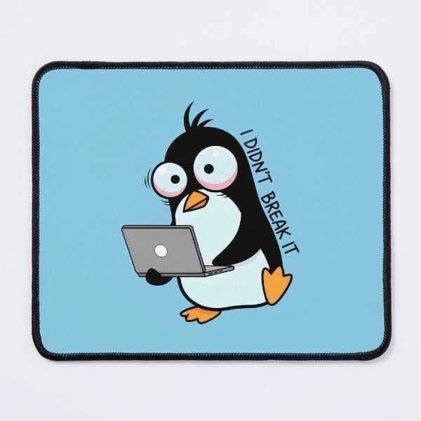 Item preview, Funny Nervous Penguin I Didn't Break It Laptop designed and sold by Animepic222.