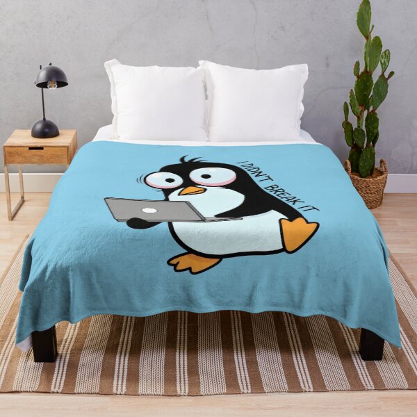 Item preview, Funny Nervous Penguin I Didn't Break It Laptop designed and sold by Animepic222.