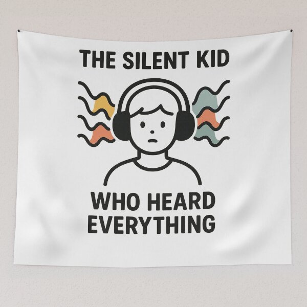 Item preview, The Silent Kid Who Heard Everything designed and sold by HiteshArt111.