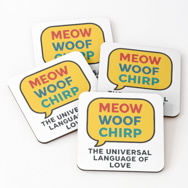 Item preview, The Universal Language of Love - Meow Woof Chirp Speech Bubble designed and sold by Ataqhin.