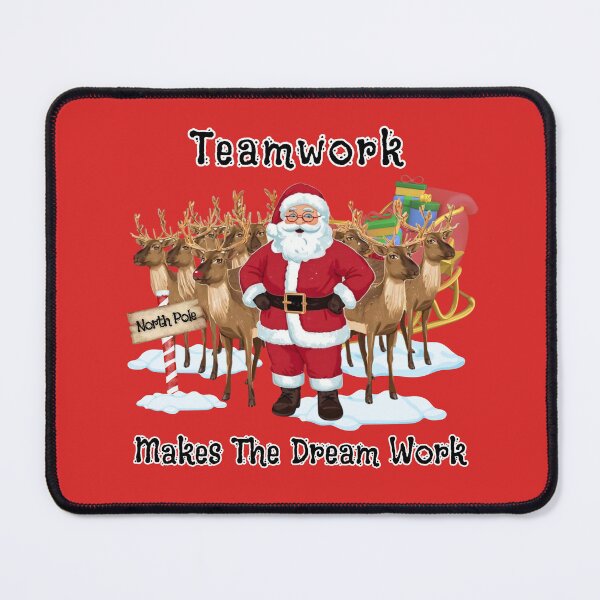 Item preview, Santa, Rudolf and the Reindeer Teamwork Makes The Dream Work designed and sold by Rhythm Thru Art .