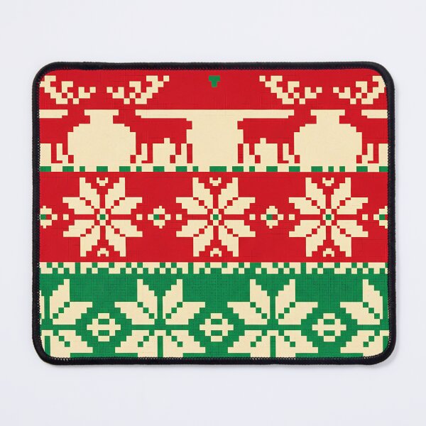 Item preview, Classic Knitted Reindeer & Snowflake Christmas Pattern – Red & Green Holiday Design designed and sold by FratddArtworks.