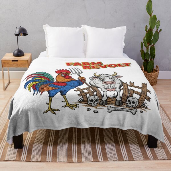 Item preview, Farm Revolt Rooster and Cow Animal Uprising designed and sold by TeeARTHY.