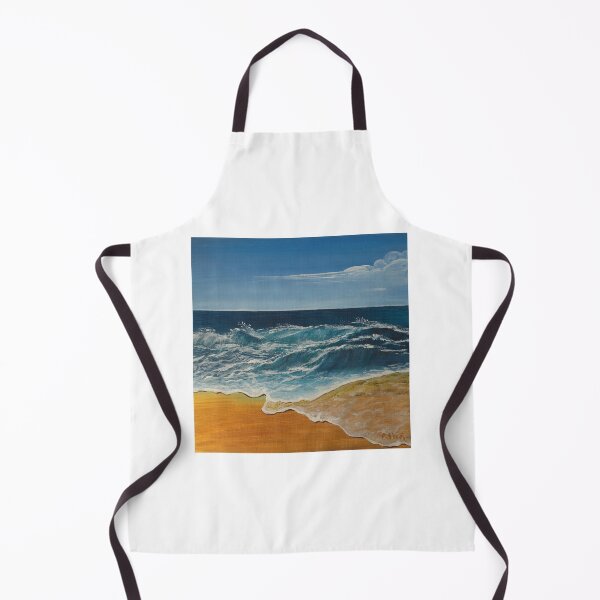 Item preview, Waves breaking on a golden beach designed and sold by Poppy5000.