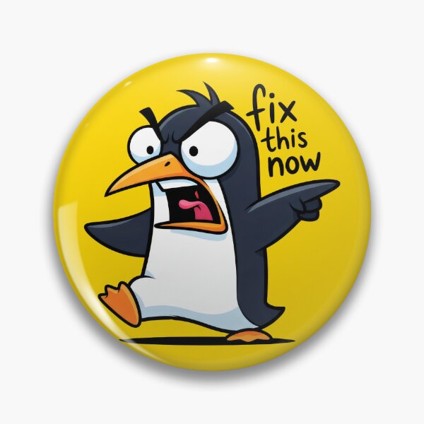 Item preview, Angry Bossy Penguin Demanding Fix This Now designed and sold by Animepic222.