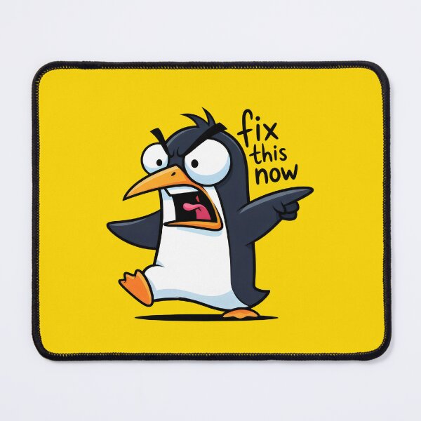 Item preview, Angry Bossy Penguin Demanding Fix This Now designed and sold by Animepic222.