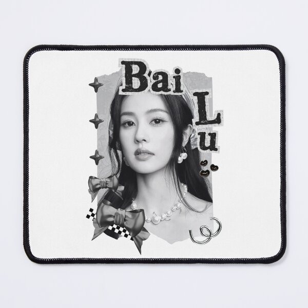 Item preview, Bai Lu (白鹿)Chinese Actress Cdrama China Entertainment Black and White Collage Digital Art Portrait designed and sold by AJUNICE STUDIO.