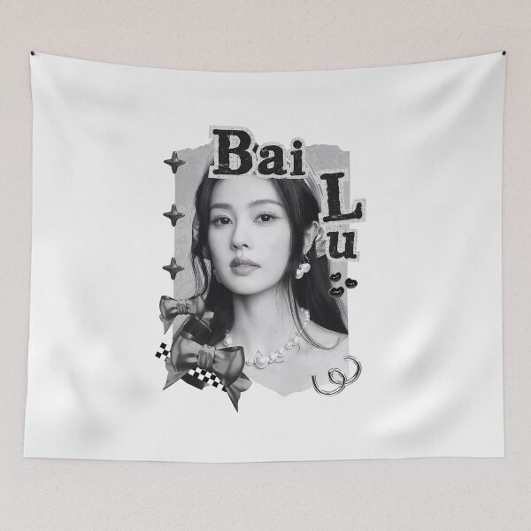Item preview, Bai Lu (白鹿)Chinese Actress Cdrama China Entertainment Black and White Collage Digital Art Portrait designed and sold by AJUNICE STUDIO.