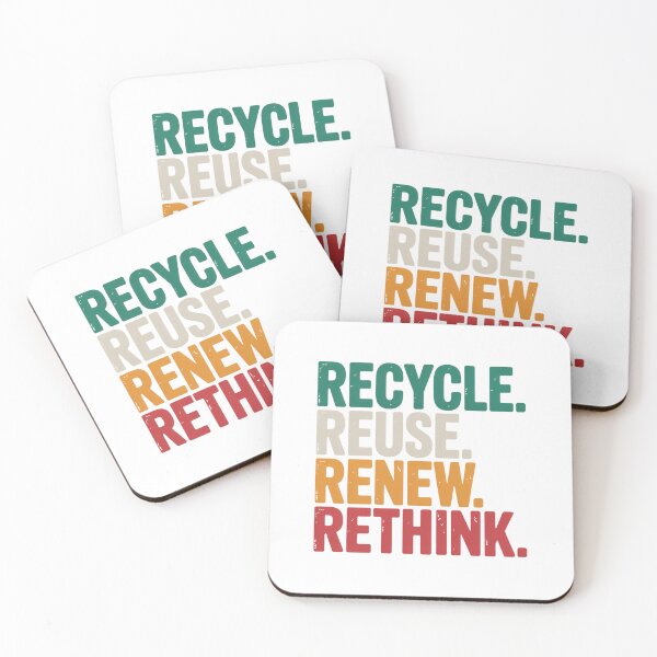 Item preview, Recycle Reuse Renew Rethink Distressed Eco Statement designed and sold by chattsuede.