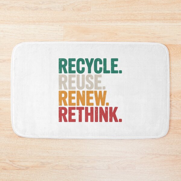 Item preview, Recycle Reuse Renew Rethink Distressed Eco Statement designed and sold by chattsuede.