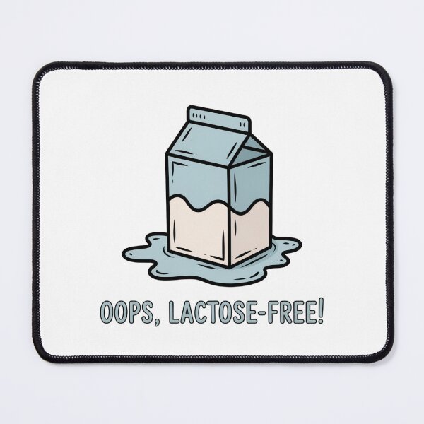 Item preview, Oops Lactose-Free Spilled Milk Cartoon Humor designed and sold by chattsuede.