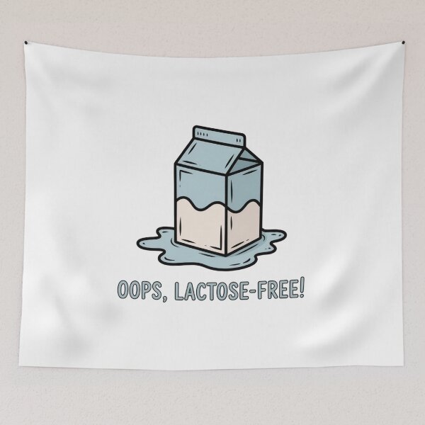 Item preview, Oops Lactose-Free Spilled Milk Cartoon Humor designed and sold by chattsuede.