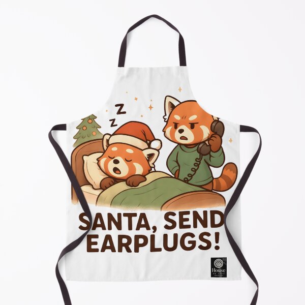 Item preview, Santa, Send Earplugs! – Funny Red Panda Christmas Snoring Design designed and sold by HOUSE OF TIST.