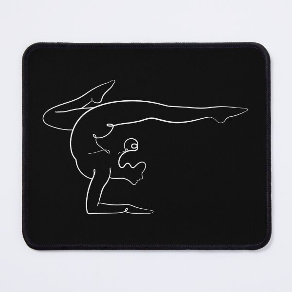 Item preview, White Aesthetic Scorpion Pose – Vrschikasana – One Line Drawing designed and sold by altandesign.
