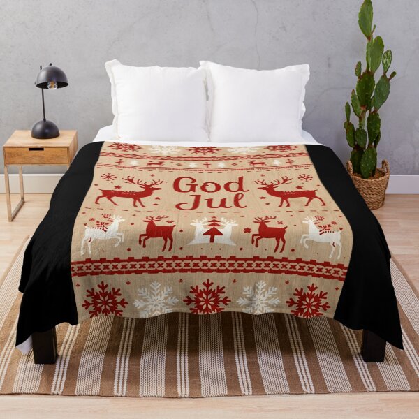Item preview, Scandinavian Red White Holiday Folk Scene designed and sold by ChicTrendz.