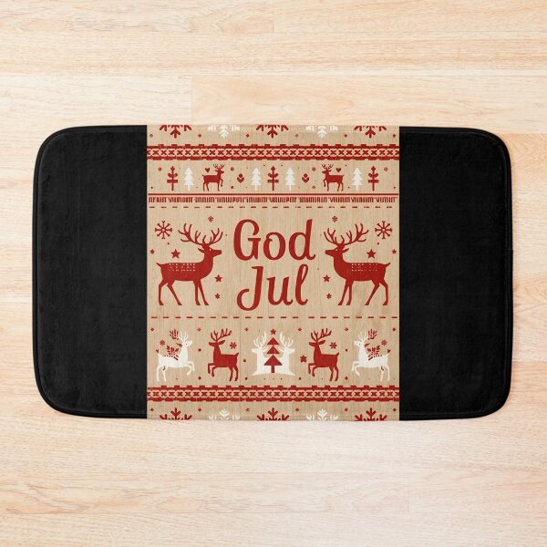 Item preview, Scandinavian Red White Holiday Folk Scene designed and sold by ChicTrendz.