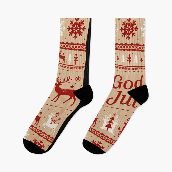 Item preview, Scandinavian Red White Holiday Folk Scene designed and sold by ChicTrendz.