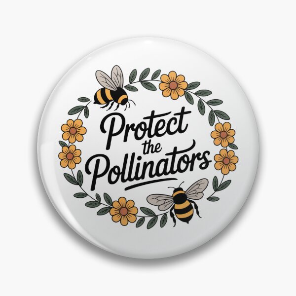 Item preview, Vintage Protect The Pollinators Rustic Bee Flower designed and sold by chattsuede.