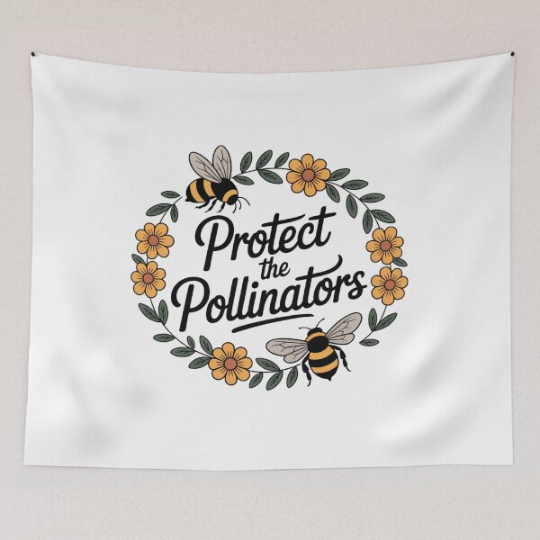 Item preview, Vintage Protect The Pollinators Rustic Bee Flower designed and sold by chattsuede.