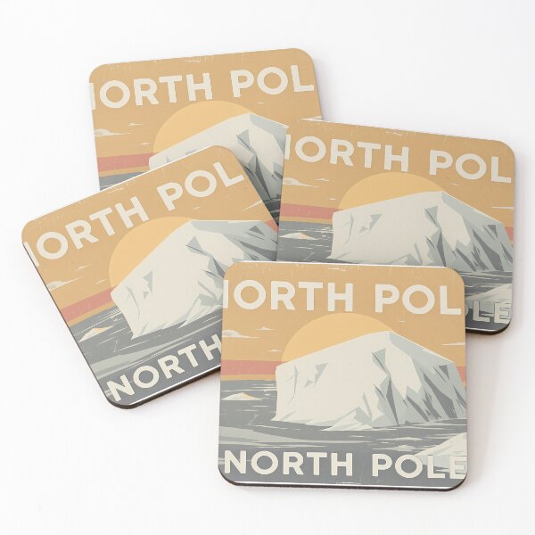 Item preview, Vintage North Pole Christmas Poster – Retro Winter Holiday Design designed and sold by FratddArtworks.