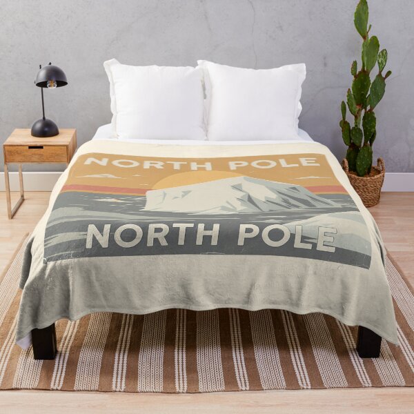 Item preview, Vintage North Pole Christmas Poster – Retro Winter Holiday Design designed and sold by FratddArtworks.