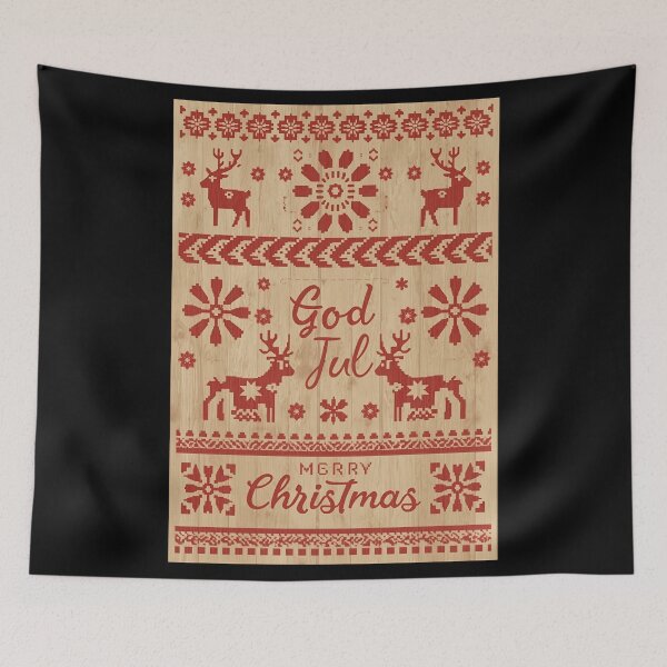 Item preview, Cozy Nordic Christmas Folk Illustration designed and sold by ChicTrendz.
