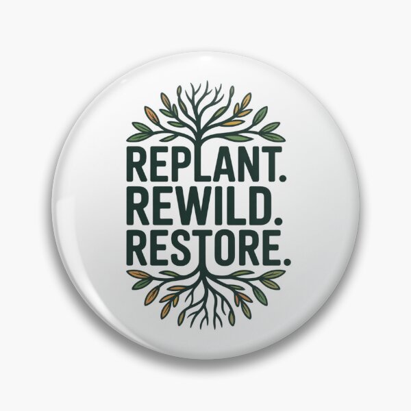 Item preview, Replant Rewild Restore Nature Conservation Stylized Tree Roots designed and sold by chattsuede.