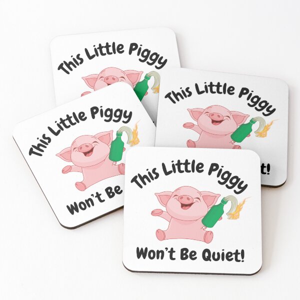 Item preview, This Little Piggy Won't Be Quiet (Cocktail edition) designed and sold by Jamie Arpin-Ricci Designs.