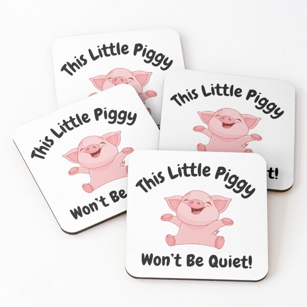 Item preview, This Little Piggy Won't Be Quiet designed and sold by Jamie Arpin-Ricci Designs.