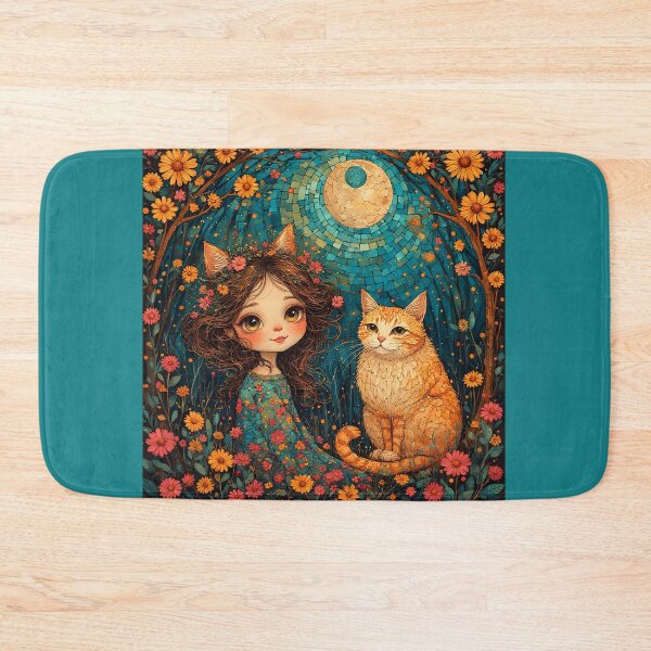 Item preview, Beautiful girl with a cat. designed and sold by Natalia-Vlad.