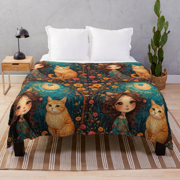 Item preview, Beautiful girl with a cat. designed and sold by Natalia-Vlad.