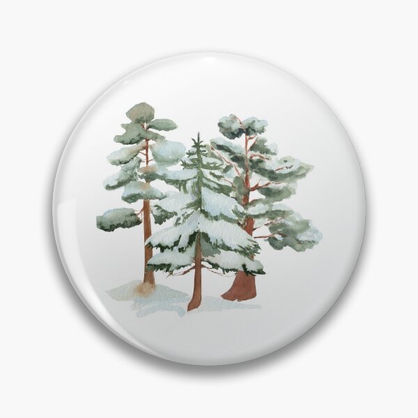 Item preview, Watercolor Snowy Christmas Trees – Winter Forest Holiday Art designed and sold by lea-lani.