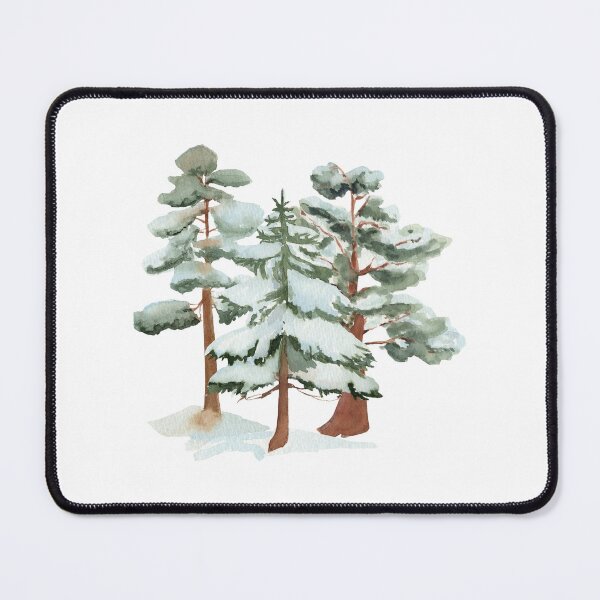 Item preview, Watercolor Snowy Christmas Trees – Winter Forest Holiday Art designed and sold by lea-lani.