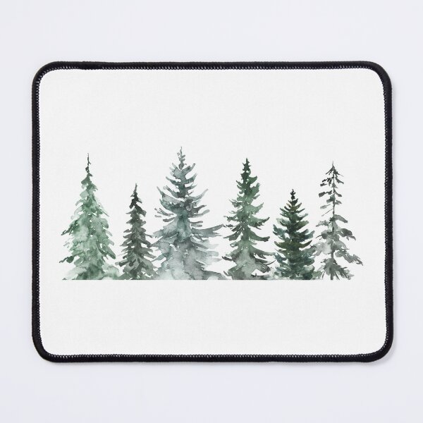 Item preview, Watercolor pine Trees – Winter Forest Art designed and sold by lea-lani.