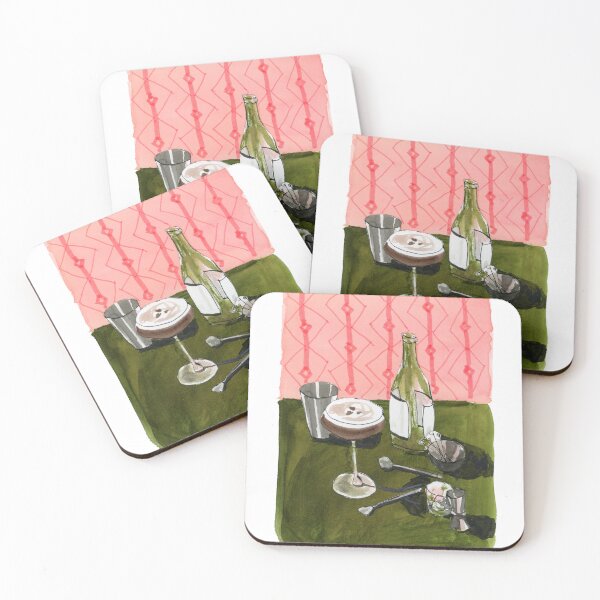 Item preview, Espresso Martini Mixed Media Art Abstract Still Life designed and sold by Suburbansketcher.