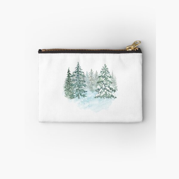 Item preview, Watercolor Snowy Christmas Trees – Winter Forest Holiday Art designed and sold by lea-lani.