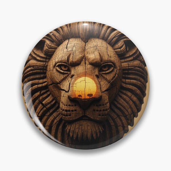Item preview, Primal Lion Carving – Ancestral Control Wood Art   designed and sold by SavannaStrikes.