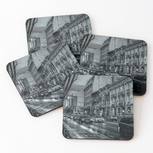 Item preview, Moody Day on Carol I Boulevard – Bucharest Urban Black and White Photo designed and sold by Rabee Khalil Photography.