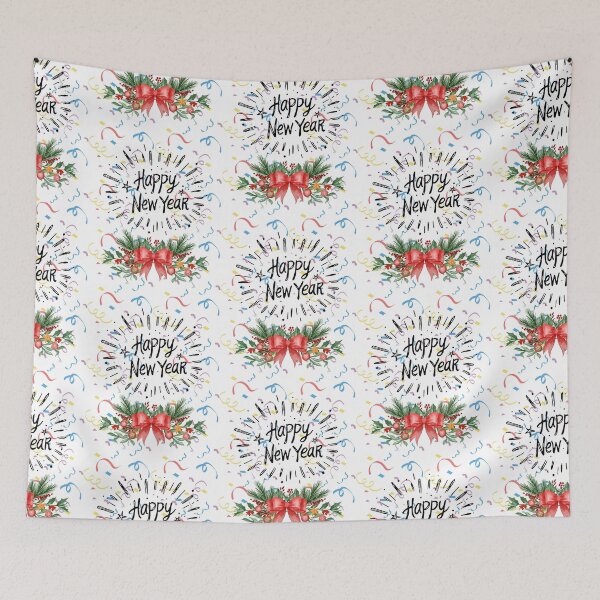 Item preview, Christmas & New Year Celebration Frame | Confetti & Festive Floral Bow designed and sold by Mona-kewana.