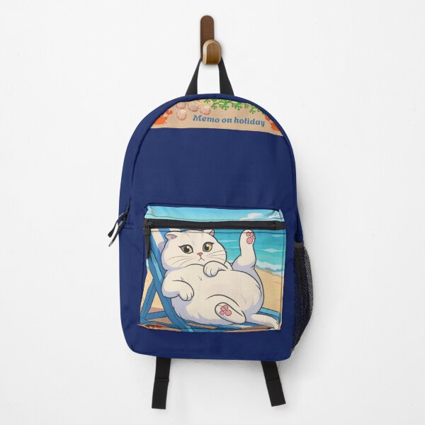 Item preview, Memo on Holiday – Relaxing Beach Cat Illustration designed and sold by doktordanTemiz.