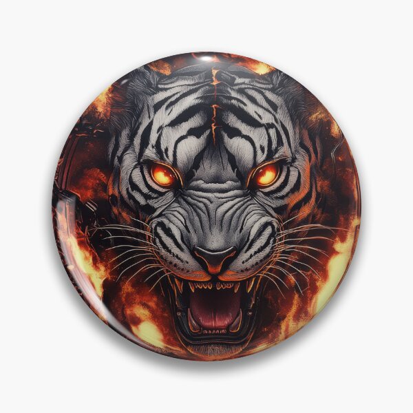 Item preview, Chains of Fire White Tiger designed and sold by Daagath.