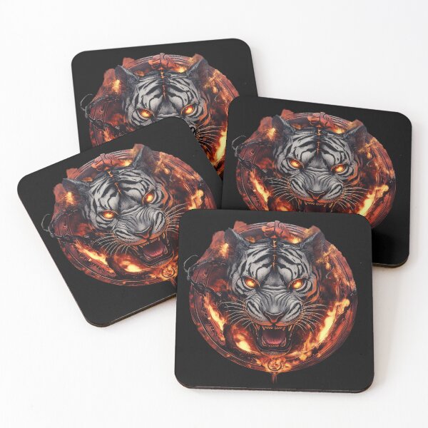 Item preview, Chains of Fire White Tiger designed and sold by Daagath.